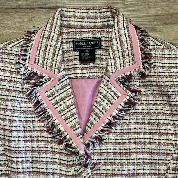ROBERT LOUIS Pink Fringed Blazer - Picture 3 of 7